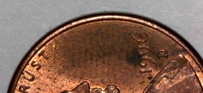 1996-D-Lincoln-Memorial-Cent-With-Concentric-Lathe-Lines-Found-CRH!